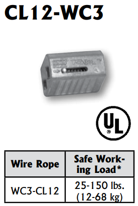 CABLE LOCK FOR 1/16 &amp; 3/32