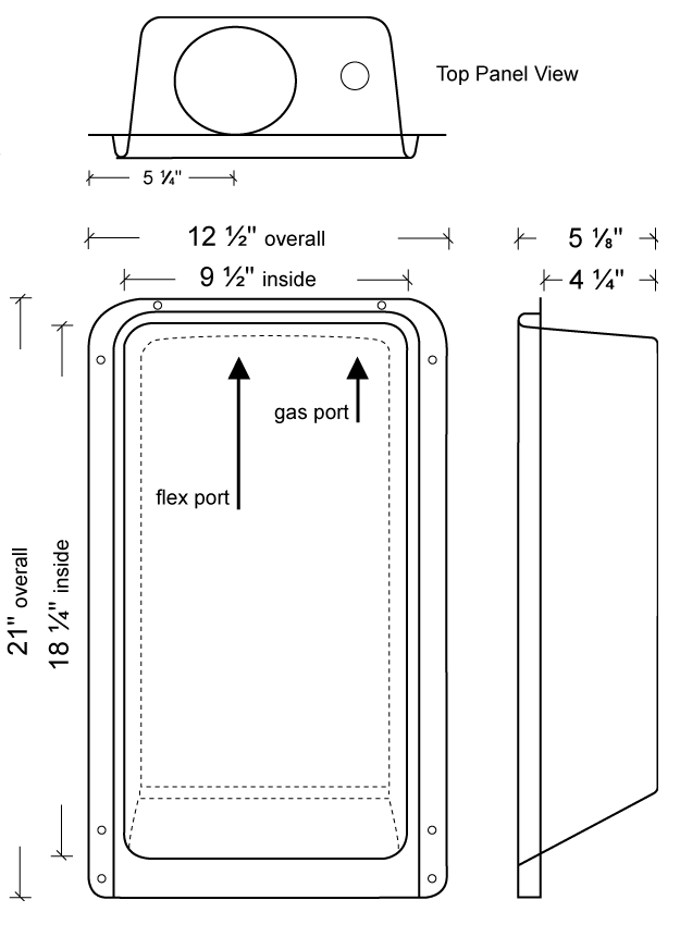 RECESSED DRYER VENT BOX