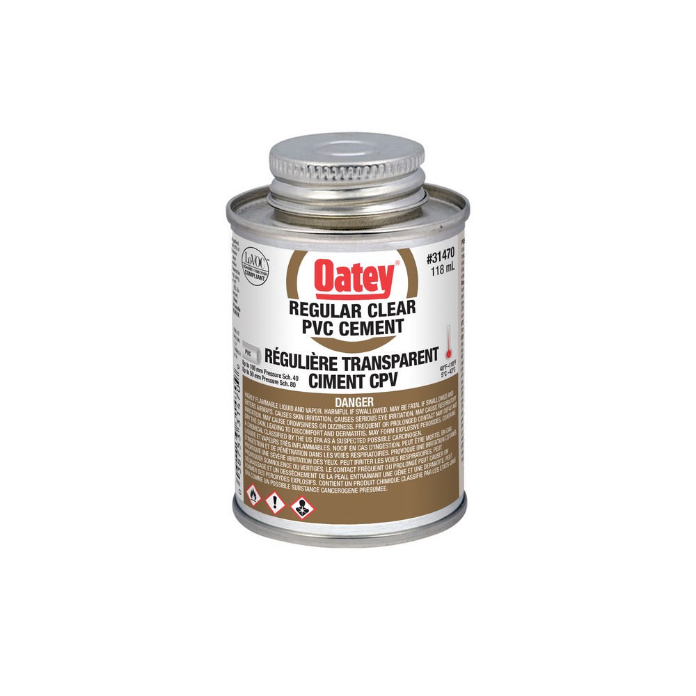 OATEY CLEAR CEMENT QUART 