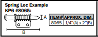 1/4&quot; LONG SPRING LOC BEARING